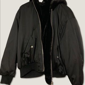 Black reversible bomber jacket from Zara